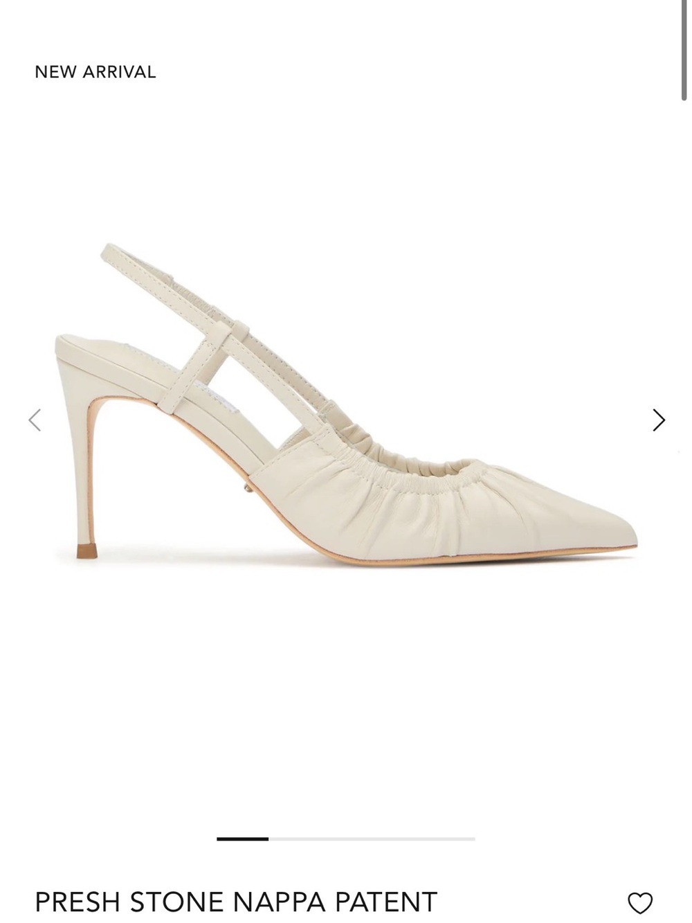 Tony Bianco Presh Stone Nappa Patent Slingback Pump - Cream